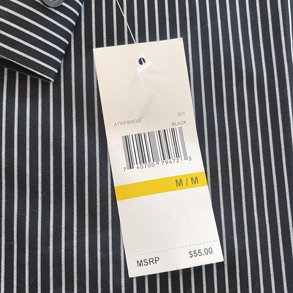 NWT Axist Black Striped Long Sleeve Shirt - Size M - Picture 5 of 7